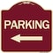 Signmission Parking With Left Arrow Heavy-Gauge Aluminum Architectural Sign, 18" x 18", BU-1818-24624 A-DES-BU-1818-24624 - alternate 1